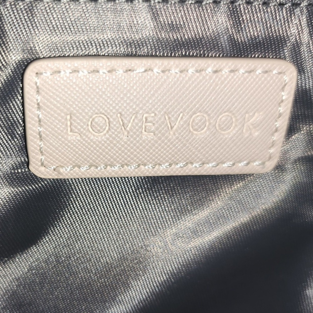 LOVEVOOK Pink-Beige Laptop Tote Bag Vegan Leather Work Bag Gold Hardware Large - Picture 9 of 9